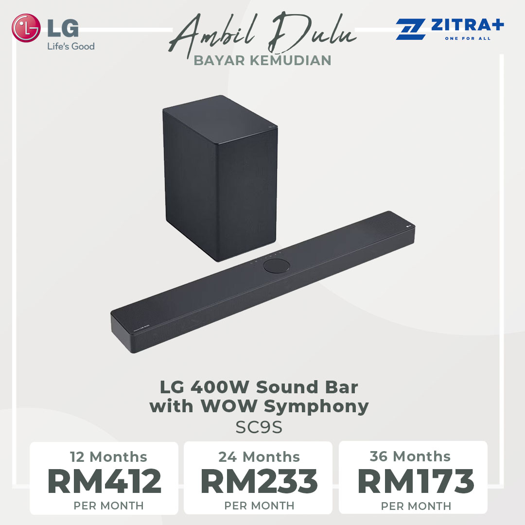 LG 400W Sound Bar with WOW Symphony SC9S | Dolby Atmos | Dolby Digital | Soundbar Mode Control | HDMI | Wi-Fi | Sound Bar with 2 Year Warranty