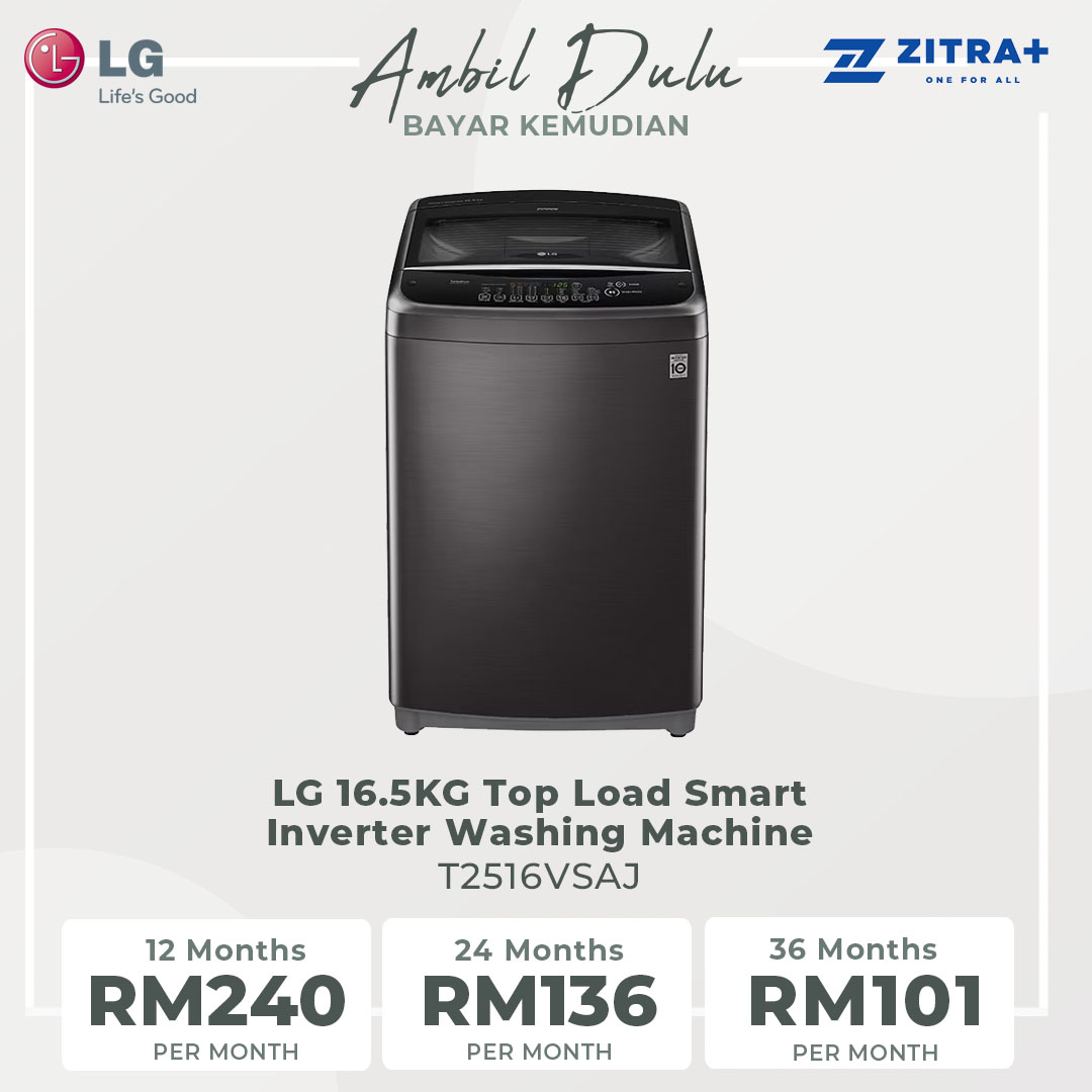 LG 16.5KG Top Load Smart Inverter Washing Machine Platinum T2516VSAJ | Smart Motion | TurboDrum | Punch+3 | Washing Machine with 1 Year Warranty