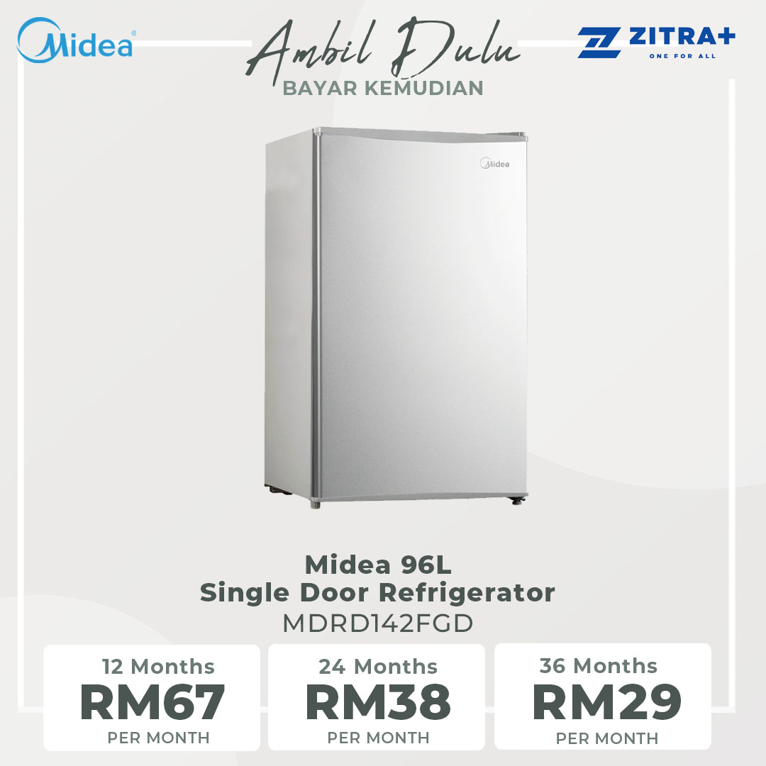 Midea 96L Single Door Refrigerator MDRD142FGD | Reversible Door | Adjustable Leg | Energy Saving | Mechanical Temperature Control | Separate Chiller Compartment | Refrigerator with 1 Year Warranty