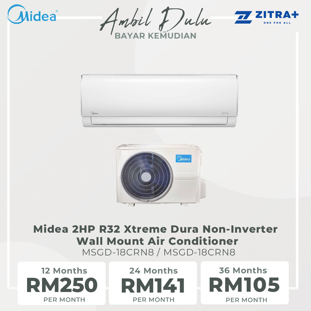 Midea 2HP R32 Xtreme Dura Non-Inverter Wall Mount Air Conditioner MSGD-18CRN8 | Prime Guard | Air magic | Cold Catalyst Filter | Air Conditioner with 2 Years Warranty