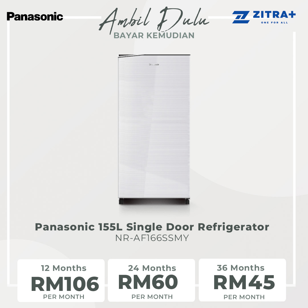 Panasonic 155L Single Door Refrigerator NR-AF166SSMY | Stylish Linear Appearance | Jumbo Vegetable Case | Fast & Efficient Cooling | Refrigerator With 1 Year Warranty