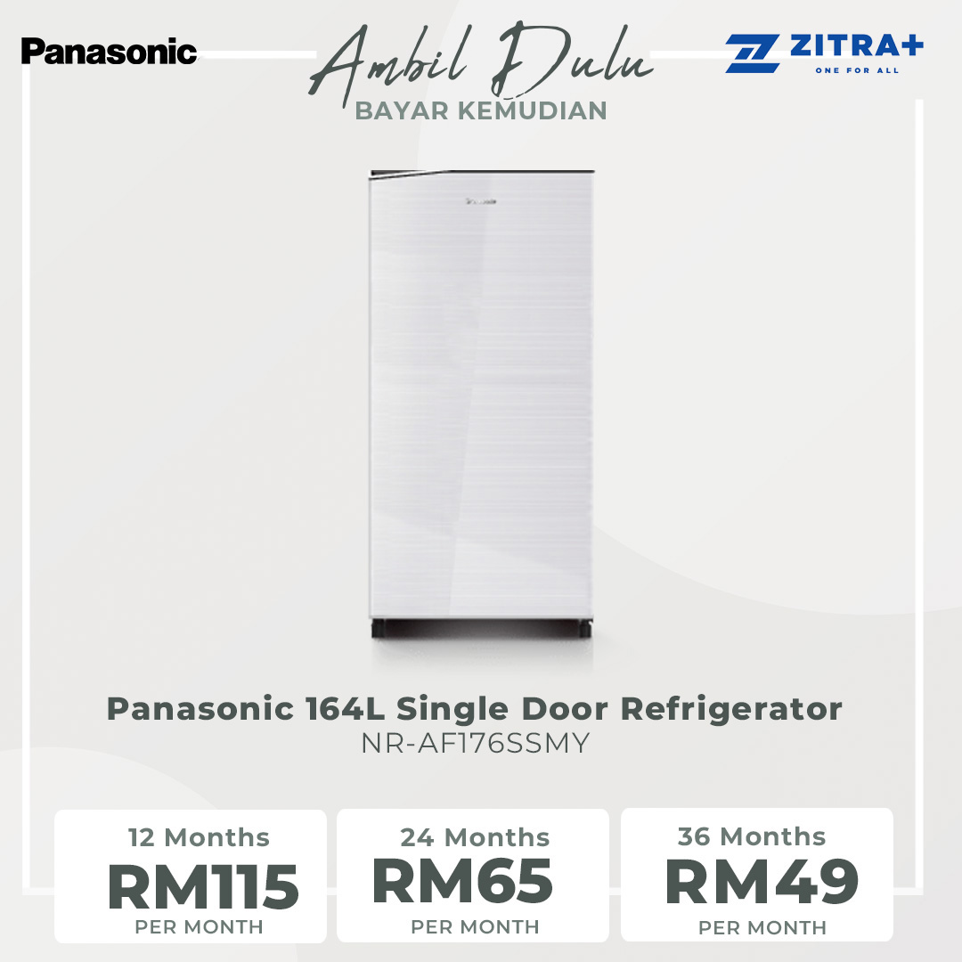 Panasonic 164L 2 Doors Top Mount Inverter Refrigerator with AI ECONAVI NR-AF176SSMY | | Stylish Linear Appearance | Jumbo Vegetable Case | Fast & Efficient Cooling | Refrigerator With 1 Year Warranty