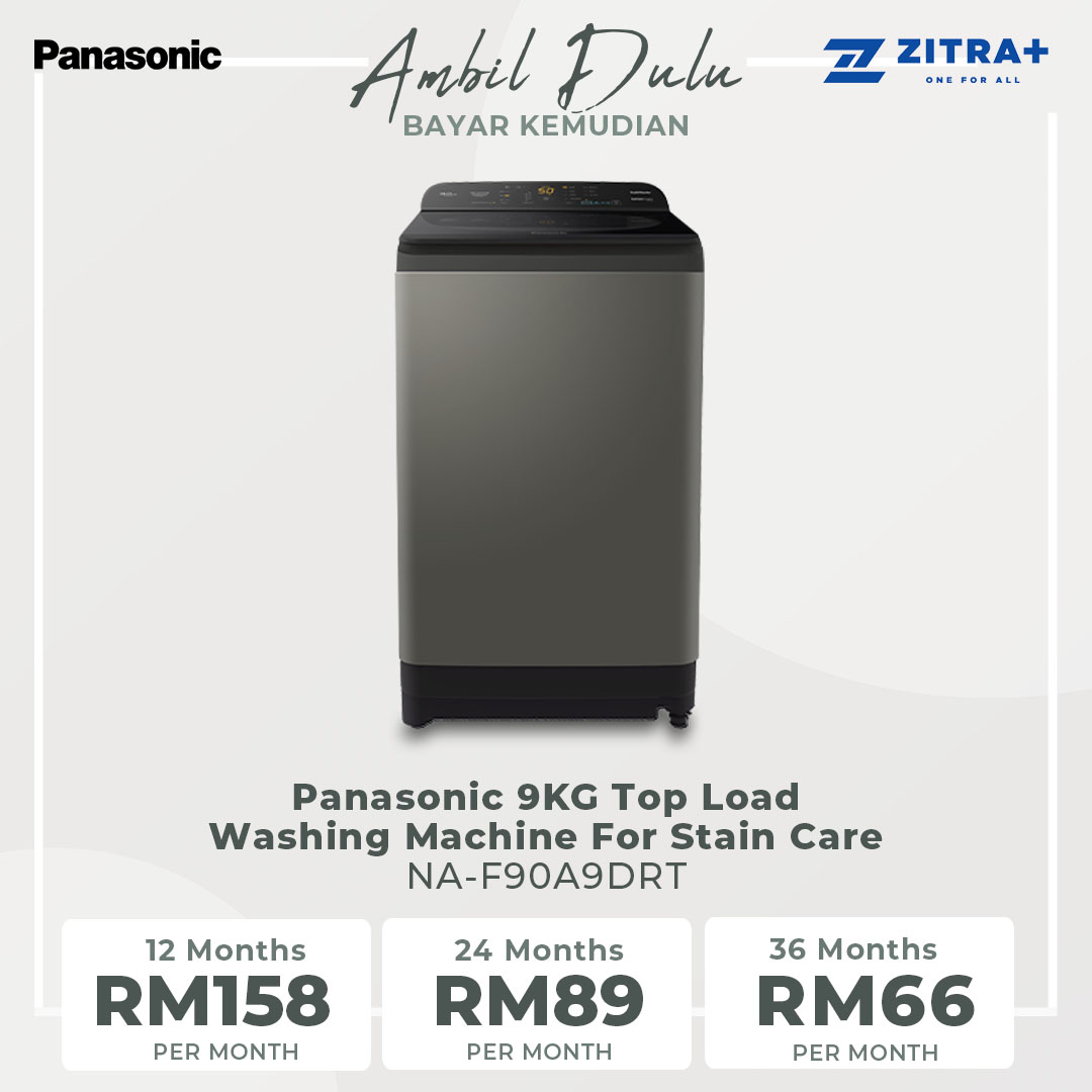 Panasonic 9KG Top Load Washing Machine For Stain Care  NA-F90A9DRT | 7 Programs | Soft Closing |  Auto Restart | Auto Tub Clean | Speedy | Washing Machine with 1 Year Warranty