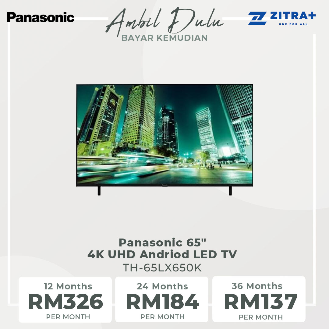 Panasonic 65" 4K UHD Android LED TV TH-65LX650K | Google Assistant | Chromecast built-in | HDR Bright Panel | 4K Studio Colour Engine | Hexa Chroma Drive | Bluetooth | Android TV with 2 Year Warranty
