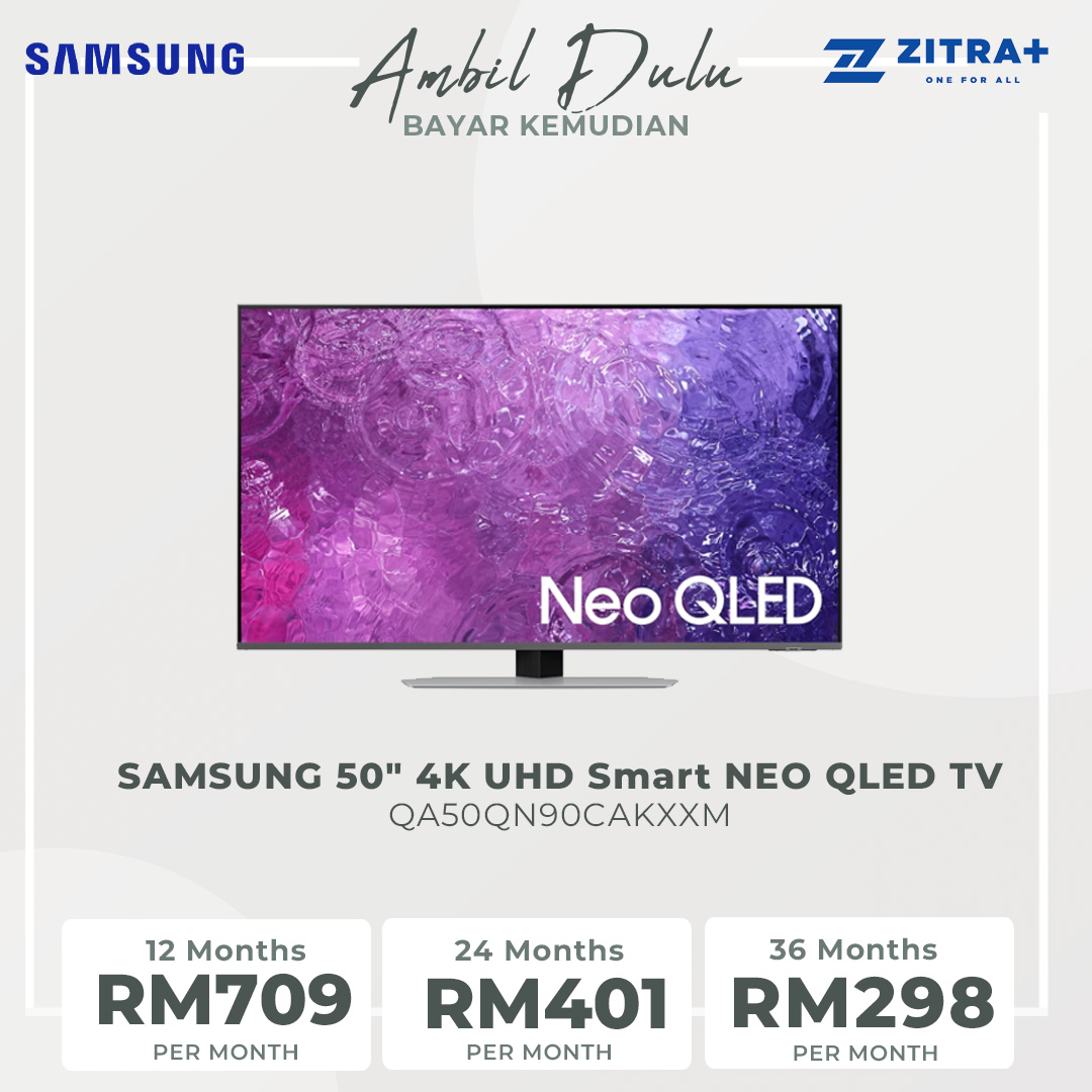 SAMSUNG 50" 4K UHD Smart NEO QLED TV QA50QN90CAKXXM | Anti Reflection | Dolby Atmos | Smart Hub | SmartThings | HDR | HDMI | Smart TV with 2 Year Warranty