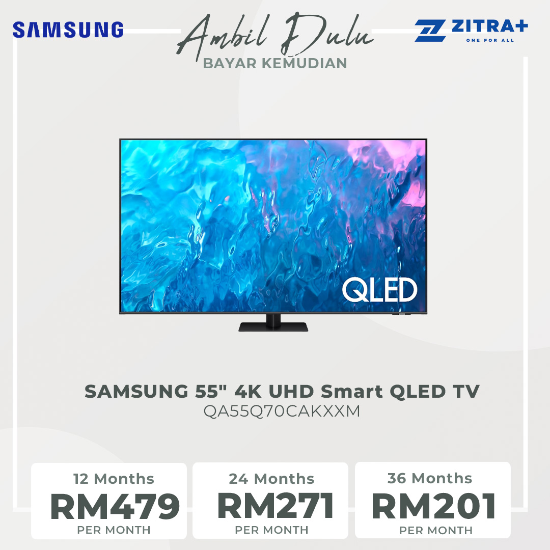 SAMSUNG 55" 4K UHD Smart QLED TV QA55Q70CAKXXM | Tizen™ Smart TV | Web Browser | Smart Hub | SmartThings | HDR | HDMI | Smart TV with 2 Year Warranty