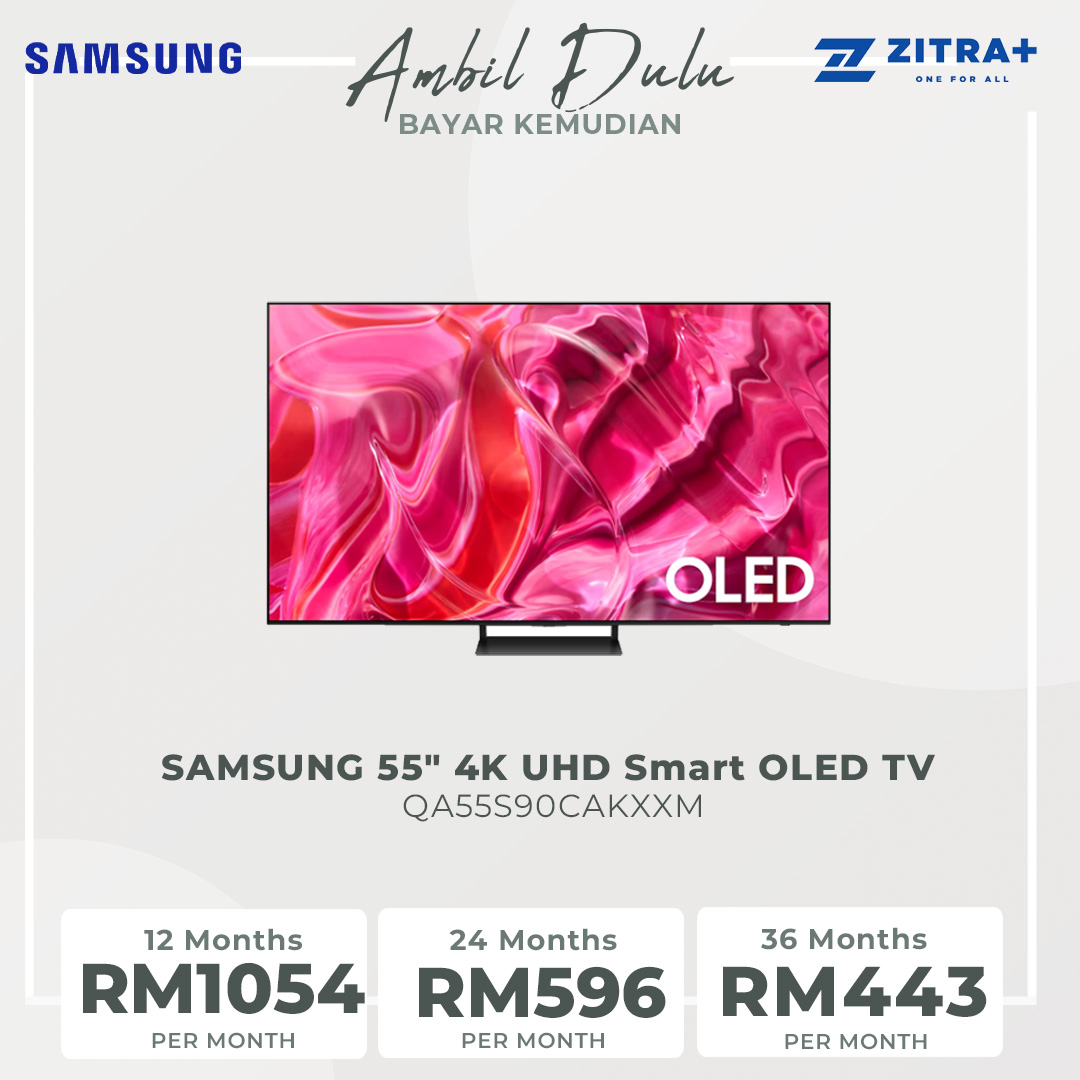 SAMSUNG 55" 4K UHD Smart OLED TV QA55S90CAKXXM | LaserSlim Design | Dolby Atmos | Smart Hub | SmartThings | HDR | HDMI | Smart TV with 2 Year Warranty