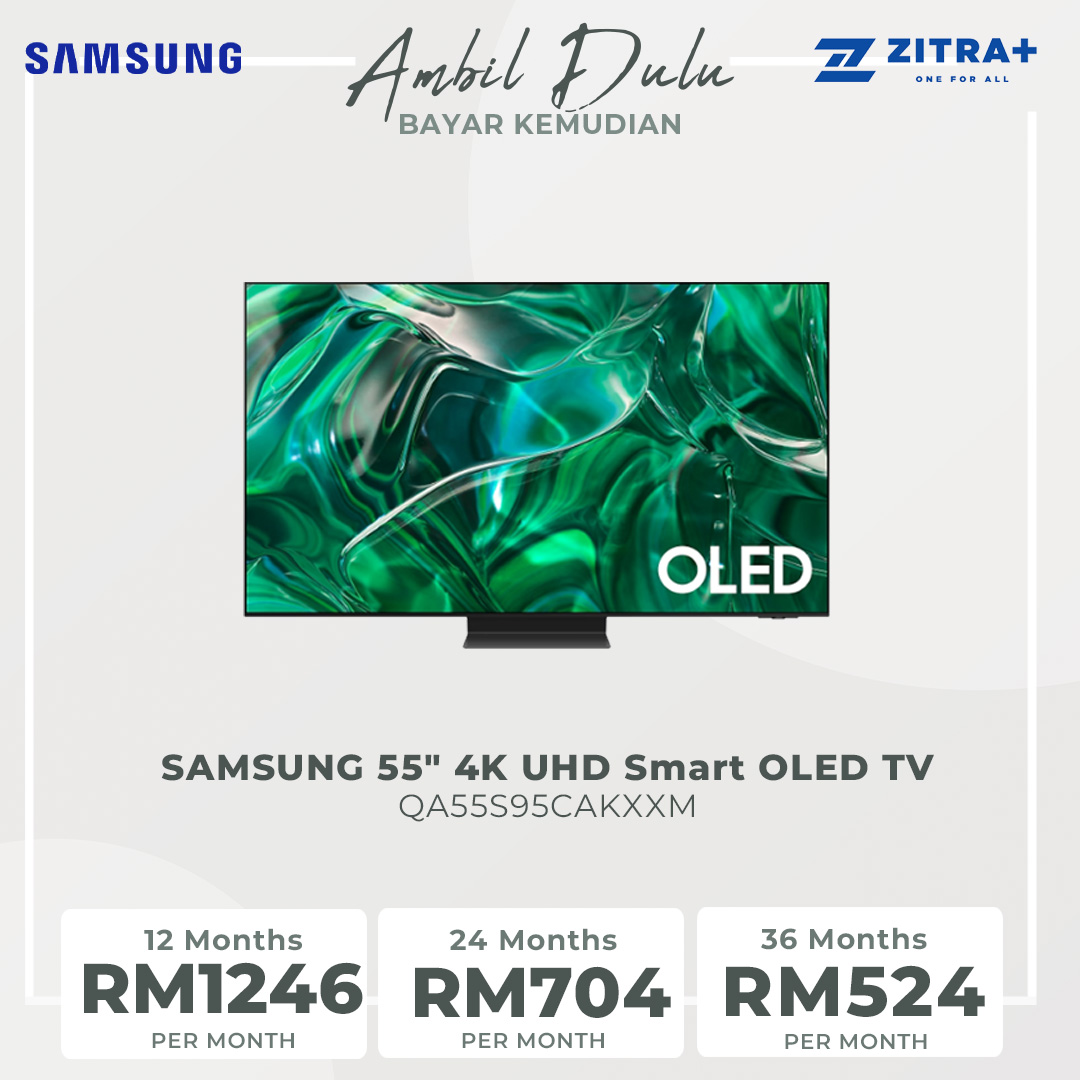 SAMSUNG 55" 4K UHD Smart OLED TV QA55S95CAKXXM | Infinity One Design | Dolby Atmos | Smart Hub | SmartThings | HDR | HDMI | Smart TV with 2 Year Warranty