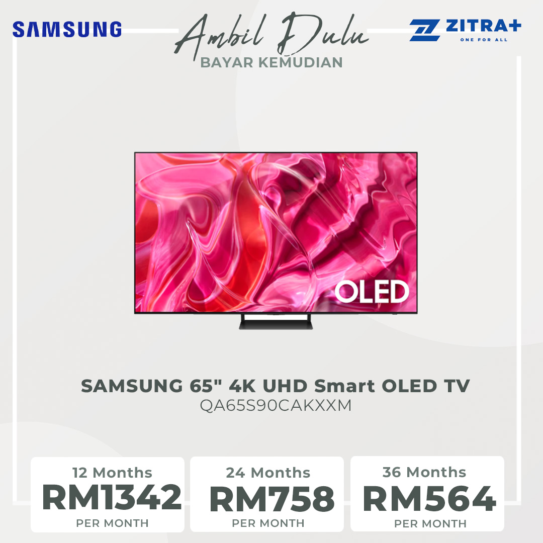 SAMSUNG 65" 4K UHD Smart OLED TV QA65S90CAKXXM | ILaserSlim Design  | Dolby Atmos | Smart Hub | SmartThings | HDR | HDMI | Smart TV with 2 Year Warranty