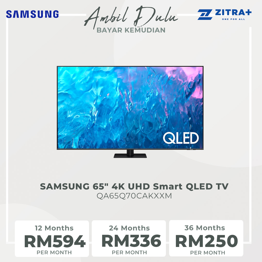 SAMSUNG 65" 4K UHD Smart QLED TV QA65Q70CAKXXM | Tizen™ Smart TV | Web Browser | Smart Hub | SmartThings | HDR | HDMI | Smart TV with 2 Year Warranty