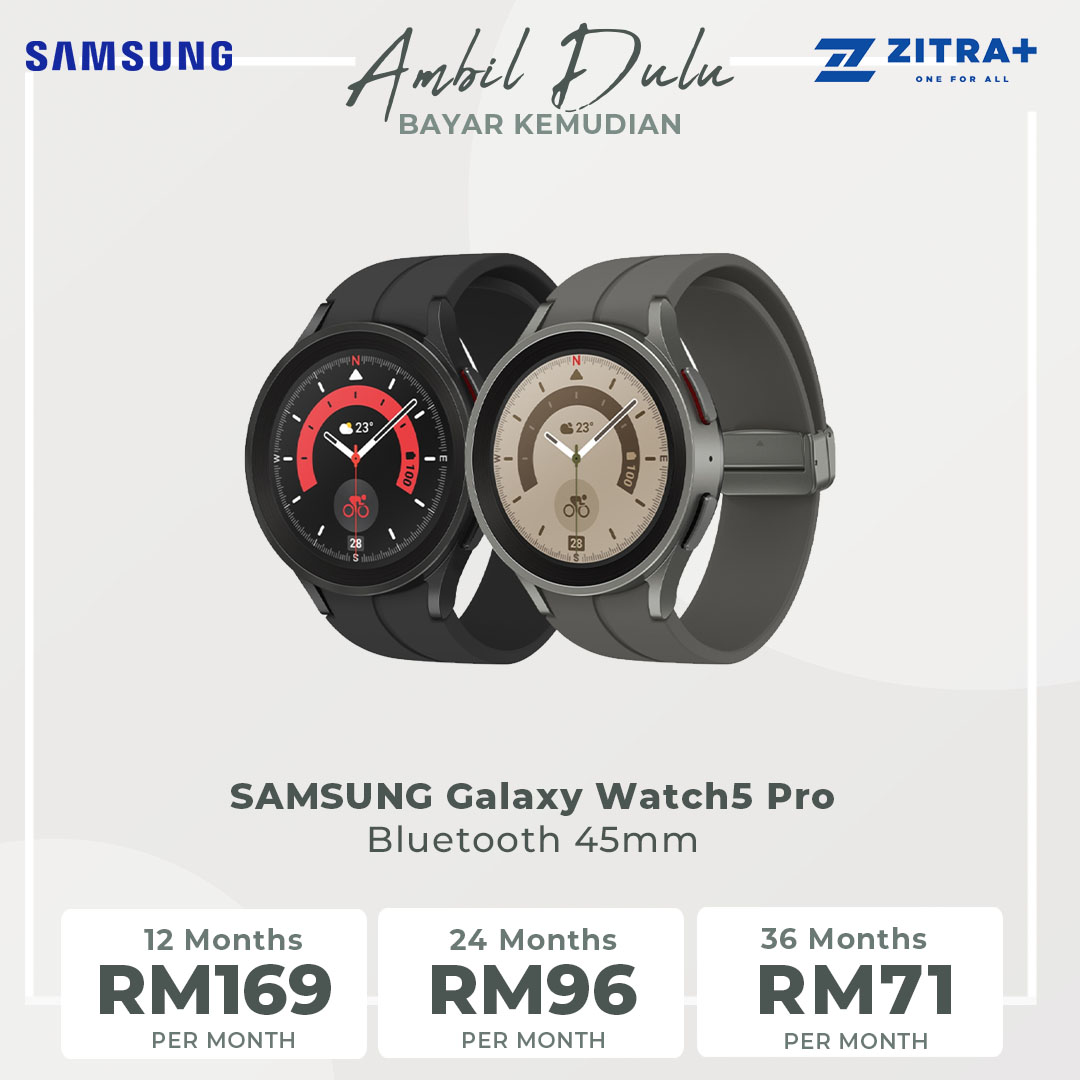 SAMSUNG Galaxy Watch5 Pro Bluetooth 45mm | GPS | Wi-Fi | NFC | Super AMOLED | Accelerometer | Smart Watch with 1 Year Warranty