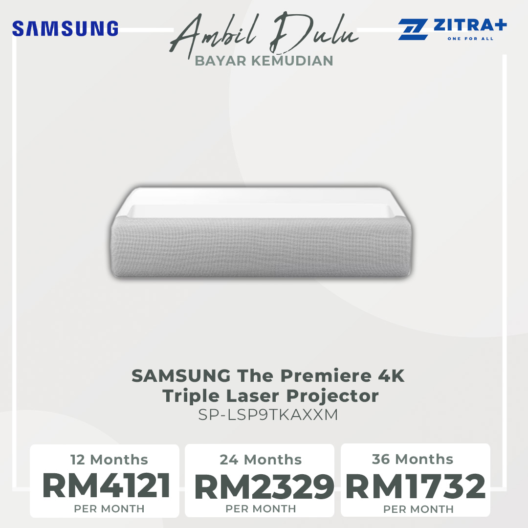 SAMSUNG The Premiere 4K Triple Laser Projector SP-LSP9TKAXXM | Triple Laser Technology | Premium Sound | Ultra Short Throw | Smart TV Experience | Projector with 2 Year Warranty