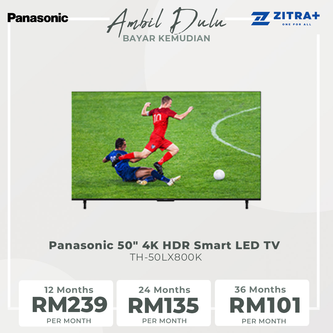Panasonic 50" 4K HDR Smart LED TV TH-50LX800K | Dolby ATMOS | Enjoy Smarter Entertainment | Big screen entertainment with sound - Surround sound | Smart TV with 1 Year Warranty