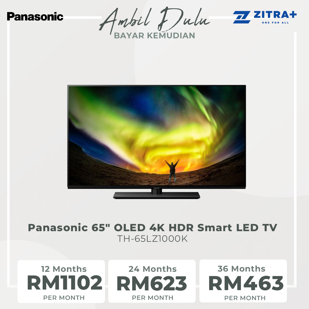 Panasonic 65" OLED 4K HDR Smart LED TV TH-65LZ1000K | Dolby ATMOS | Enjoy Smarter Entertainment | Big Screen 4K OLED Gaming Action |  Picture Perfection in all Lighting Conditions | Smart TV with 1 Year Warranty