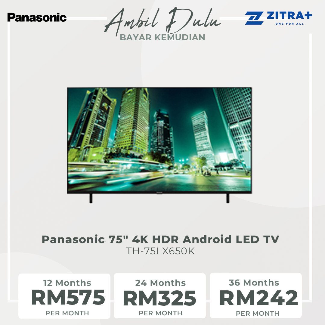 Panasonic 75" 4K HDR Android LED TV  TH-75LX650K | Vivid Digital Pro | Enjoy Smarter Entertainment | More Listening Choices via Bluetooth | Big Screen Entertainment with Sound with 1 Year Warranty