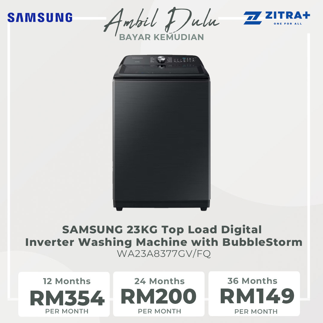 SAMSUNG 23KG Top Load Digital Inverter Washing Machine with BubbleStorm WA23A8377GV/FQ | Hygiene Steam | Heavy Duty+ | Magic Filter | VRT Technology | Washing Machine with 1 Year Warranty