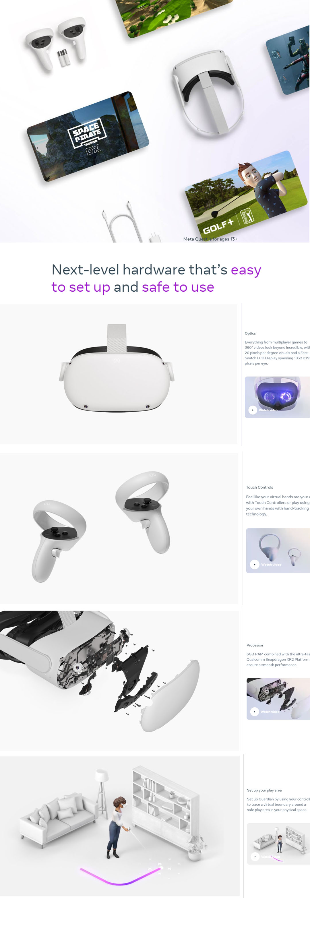 META 128GB VR Meta Oculus Quest 2 | All-In-One Gaming