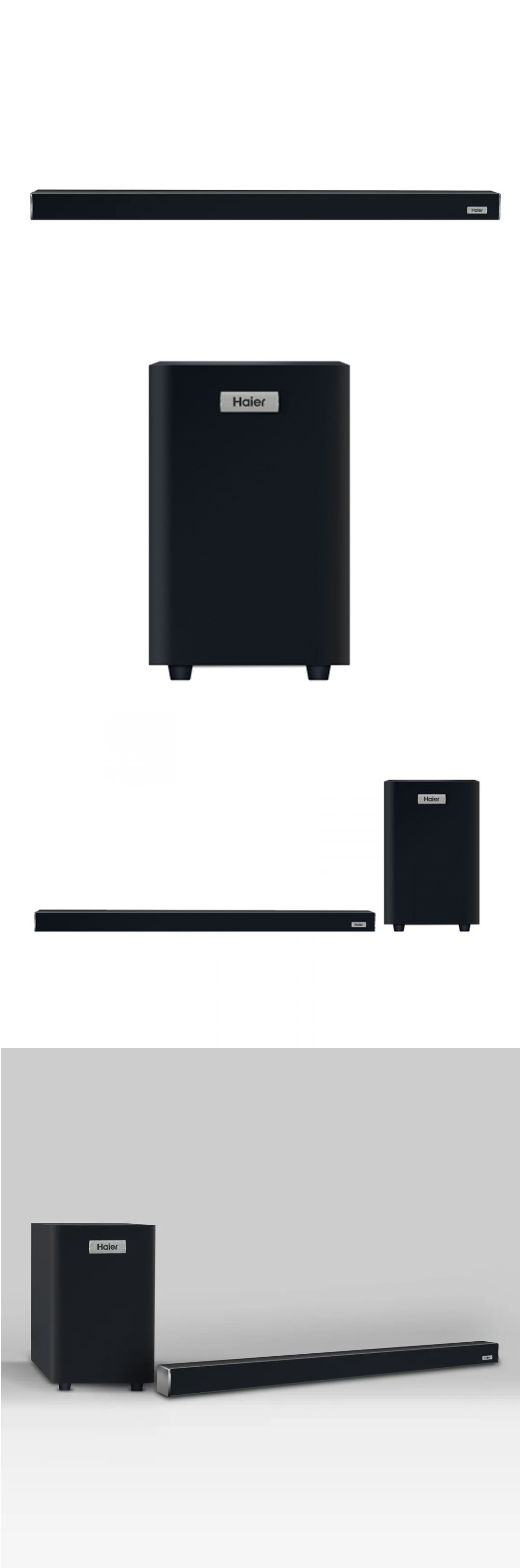 HAIER 120W Sound Bar HSD3A040B Cinema Sound Effect Independent Sub