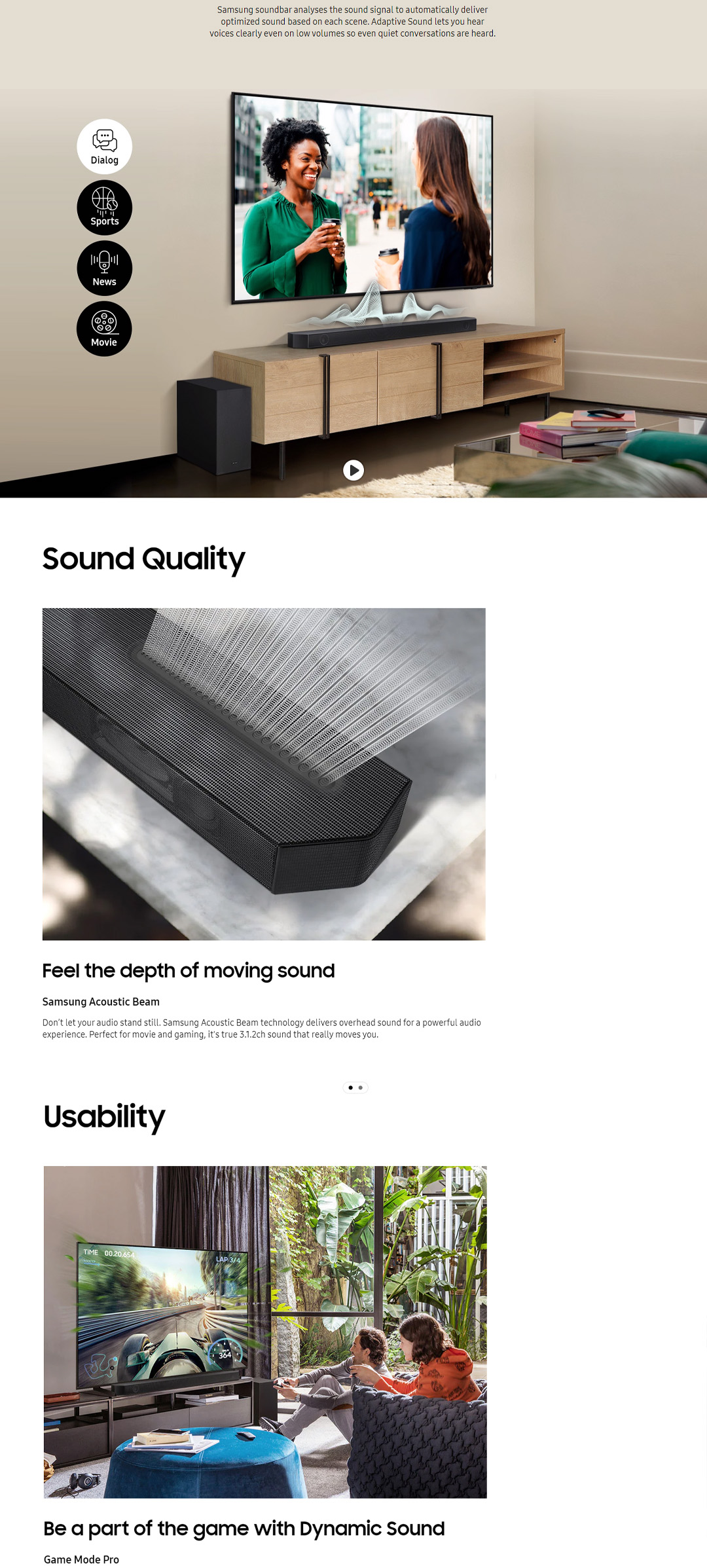 Orders samsung soundbar subwoofer quiet