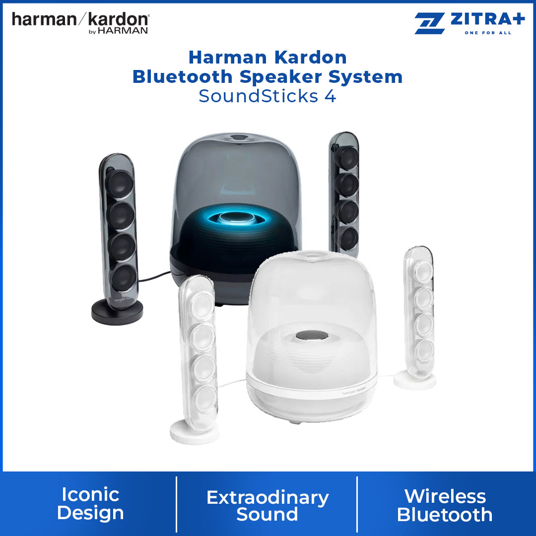 Harmon Kardon Home Bluetooth Speaker SoundSticks 4 | Wireless Bluetooth Streaming | Extraordinary sound | Iconic design | Speaker with 1 Year Warranty