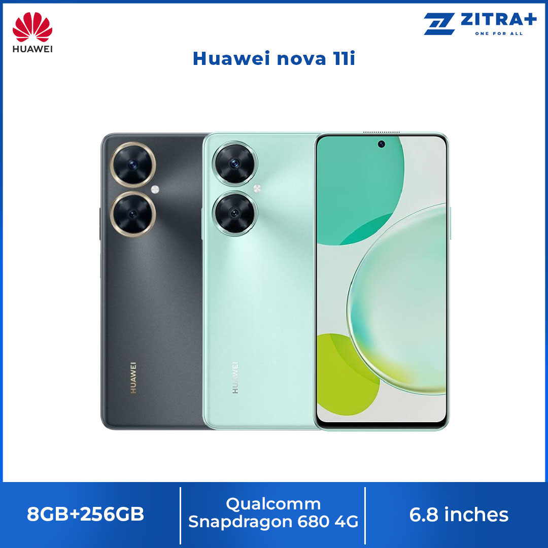 Huawei nova 11i | 8GB+256GB | 6.8" HUAWEi FullView Display | 48MP High-Res Photography | 16MP Selfie Camera | 5000 mAh Big Battery | 40W HUAWEI SuperCharge Turbo | 88db Big Volume | Smartphone with 1 Year Warranty