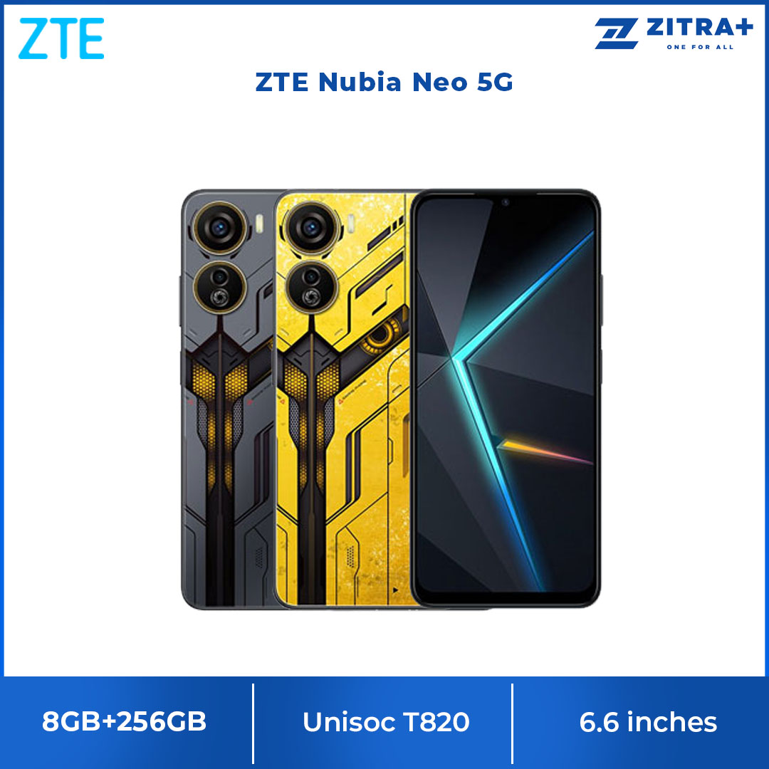 ZTE Nubia Neo 5G 8GB+256GB | 50MP AF + 2MP FF | 6.6 inch FHD+ Display | Up to 18GB RAM | Game Space | Smartphone with 1 Year Warranty