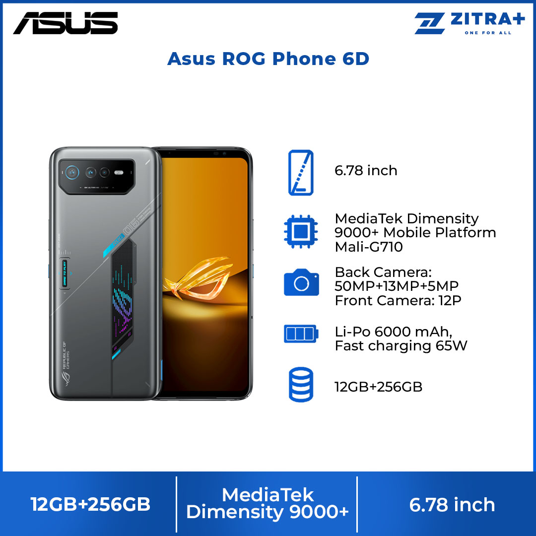 ASUS ROG Phone 6D | 12GB+256GB | GameCool 6 thermal System | 165Hz Display | Face Recognition | AirTrigger 6 System | Smartphone with 1 Year Warranty