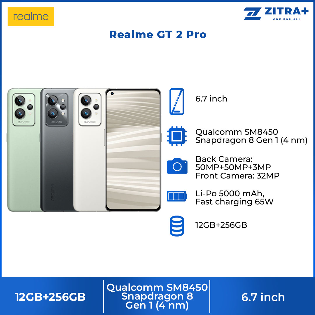 realme GT 2 Pro | 12GB+256GB | 2K Super Reality Display |  Snapdragon 8 Gen 1 | World’s First TCO 9.0 Certified Smartphone | 65W SuperDart Charging | Smartphone with 1 Year Warranty