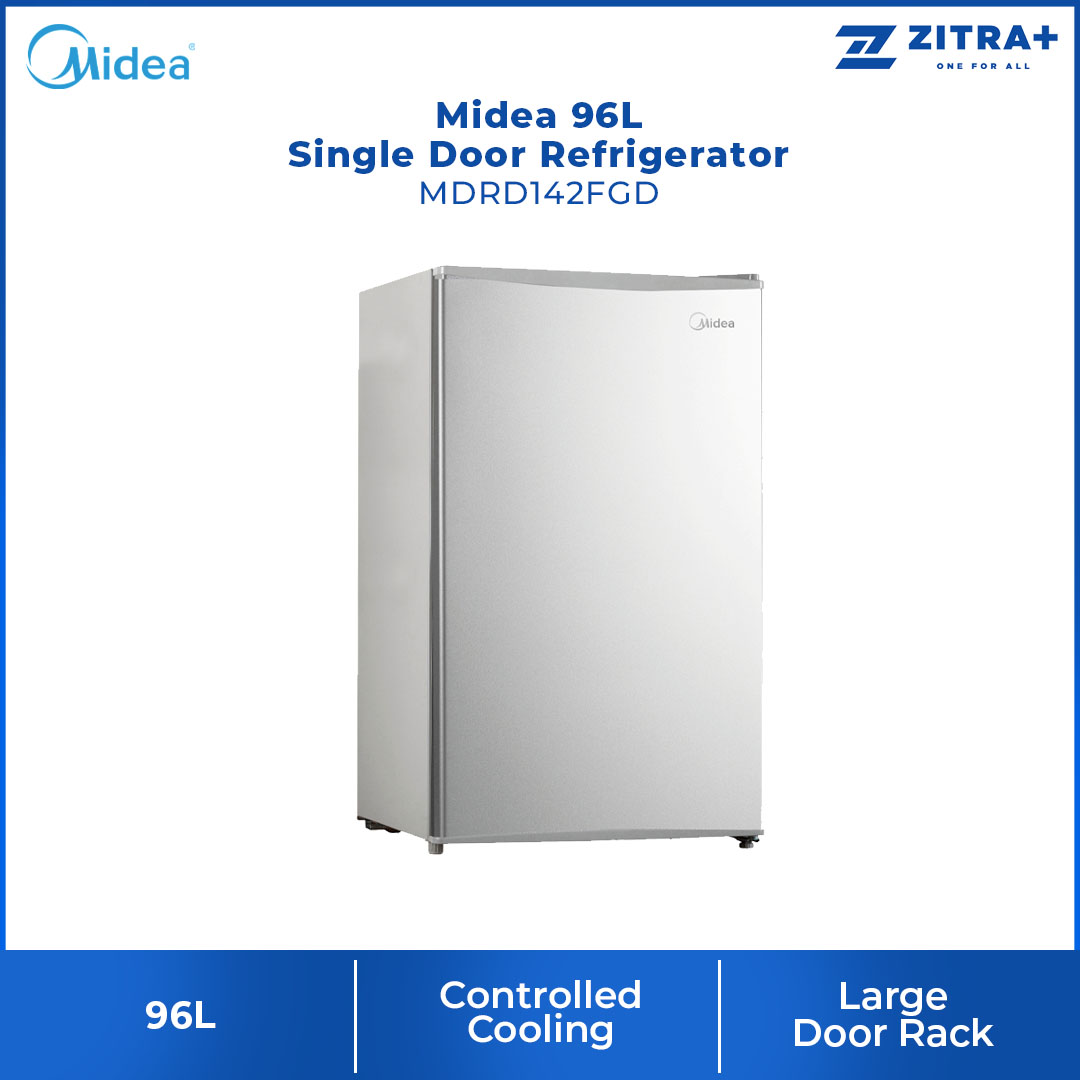 Midea 96L Single Door Refrigerator MDRD142FGD | Reversible Door | Adjustable Leg | Energy Saving | Mechanical Temperature Control | Separate Chiller Compartment | Refrigerator with 1 Year Warranty