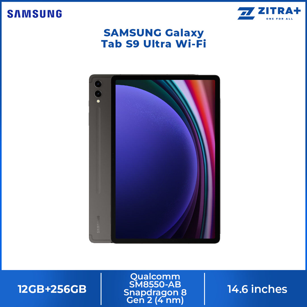 SAMSUNG Galaxy Tab S9 Ultra Wi-Fi 12GB+256GB | 14.6" AMOLED Display | 13MP Camera | 11200mAh Battery | Tablet with 1 Year Warranty