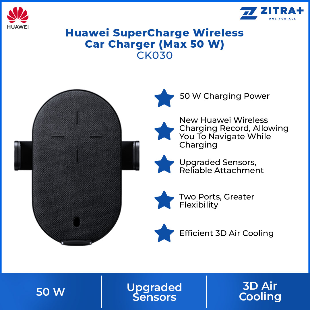Huawei SuperCharge Wireless Car Charger (Max 50 W) CK030 Fast Chargi
