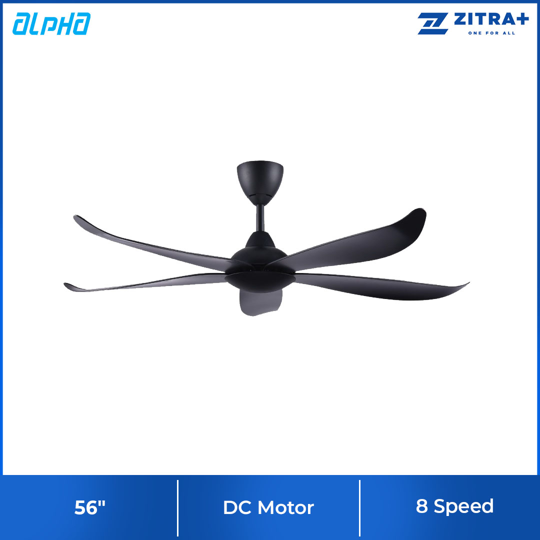 ALPHA (VANNUS) 56" 5 Blades Ceiling Fan  Luna 5B/56 | Low Noise | Timer | Forward Reverse | 6 Speed | Ceiling Fan with 1 Year Warranty