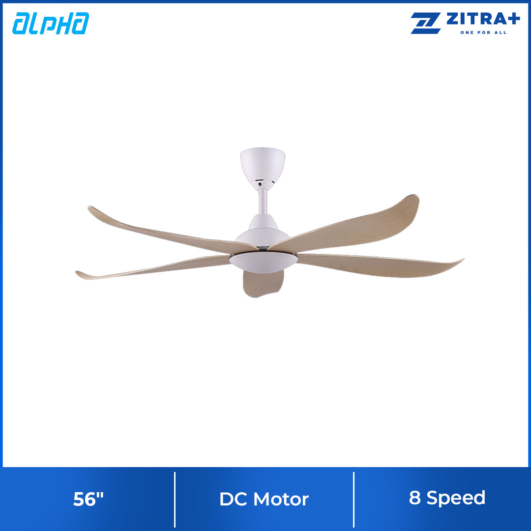 ALPHA (VANNUS) 56" 5 Blades Ceiling Fan  Luna 5B/56 | Low Noise | Timer | Forward Reverse | 6 Speed | Ceiling Fan with 1 Year Warranty
