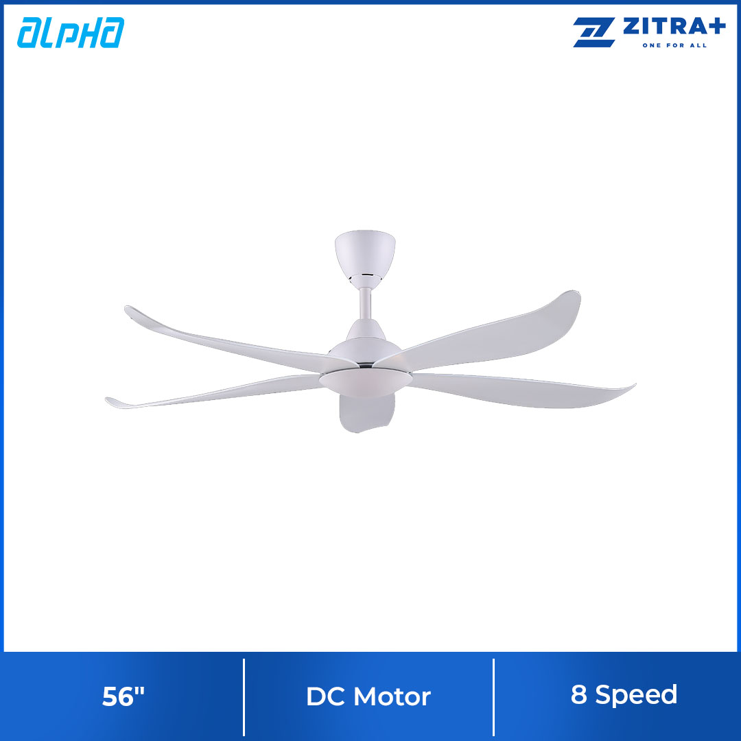 ALPHA (VANNUS) 56" 5 Blades Ceiling Fan  Luna 5B/56 | Low Noise | Timer | Forward Reverse | 6 Speed | Ceiling Fan with 1 Year Warranty