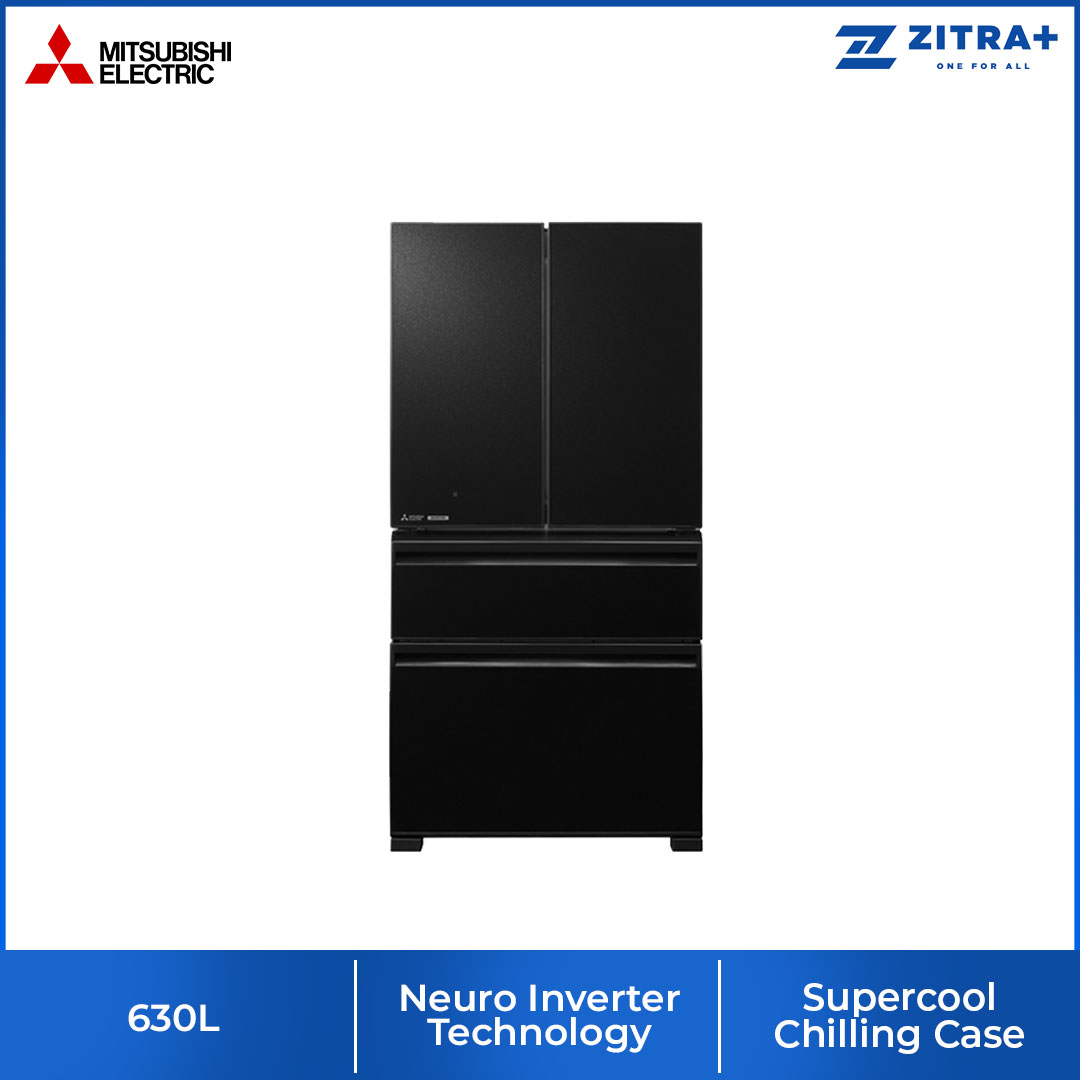 MITSUBISHI 630L 4 Doors Bottom Mount Refrigerator MR-LX68EM | Big Capa