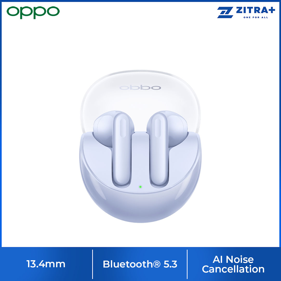 OPPO Enco Air3 | Translucent Jelly Case | HiFi 5 DSP for Audiophile-Grade Processing | 13.4mm Large Composite Driver | AI Deep Noise Cancellation for Calls | Binaural Low-latency with Bluetooth® 5.3 Transmission | Earbuds with 1 Year Warranty