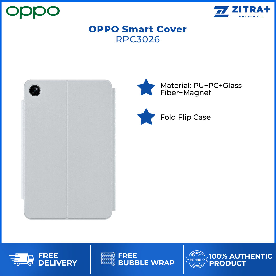 OPPO Pad Air Smart Cover RPC3026 | Material PU + PC + Glass + Fiber + Magnet | Fold Flip Case
