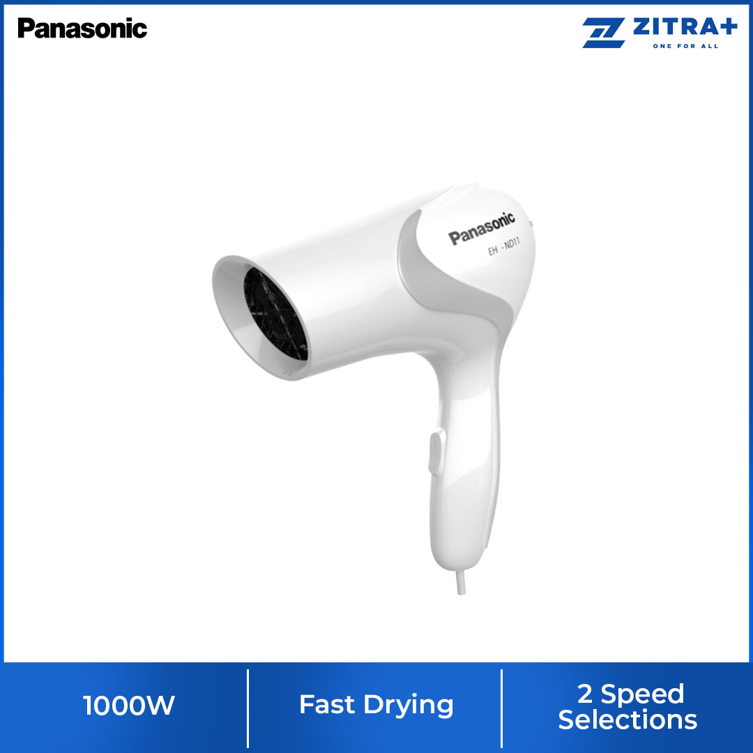 Panasonic 1000W Hair Dryer EH-ND11-P655/EH-ND11-A655/EH-ND11-W655 | 2 Speed Selections | Automatic Overheating Protective Device | Fast Drying | Hair Dryers with 1 Year Warranty