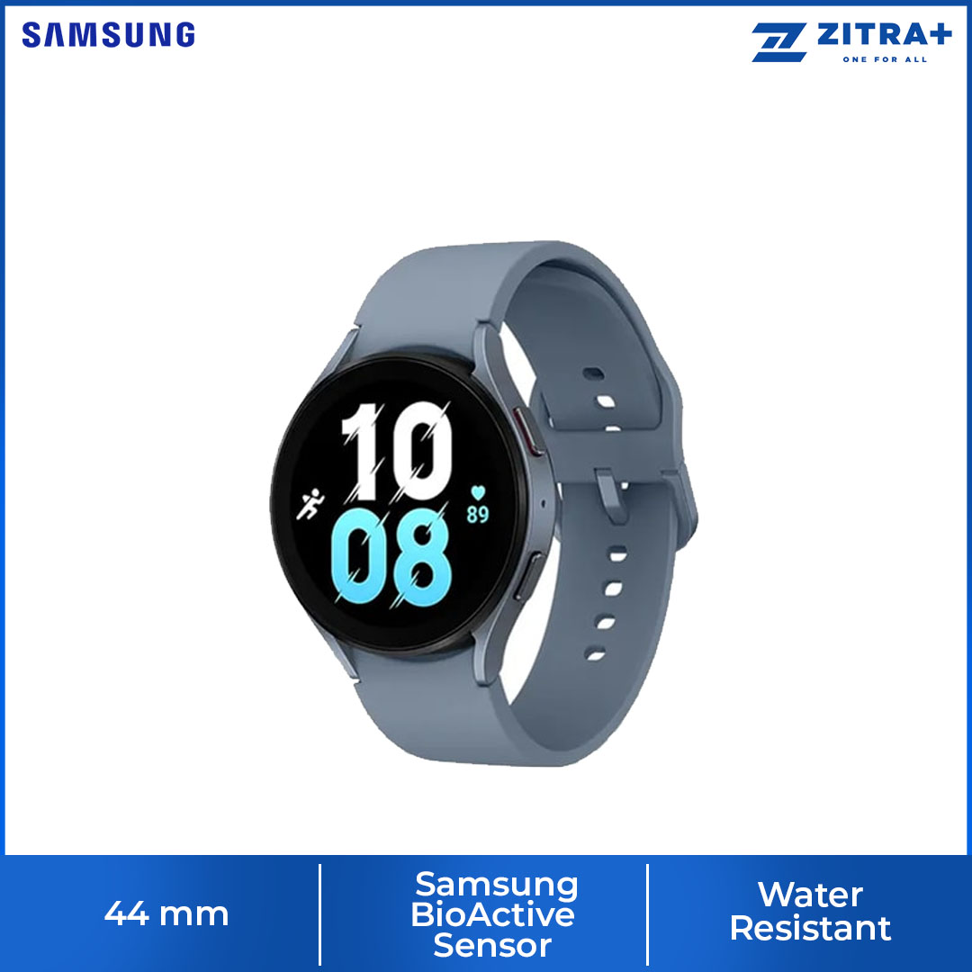 SAMSUNG Galaxy Watch5 Bluetooth 44mm | 1.4 Super AMOLED | 410mAh Battery | Heart Rate Sensor | Camera Controller | WiFi | NFC | GPS | Smart Watch with 1 Year Warranty