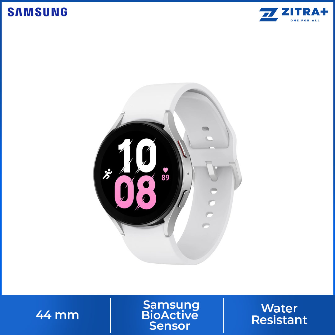 SAMSUNG Galaxy Watch5 Bluetooth 44mm | 1.4 Super AMOLED | 410mAh Battery | Heart Rate Sensor | Camera Controller | WiFi | NFC | GPS | Smart Watch with 1 Year Warranty