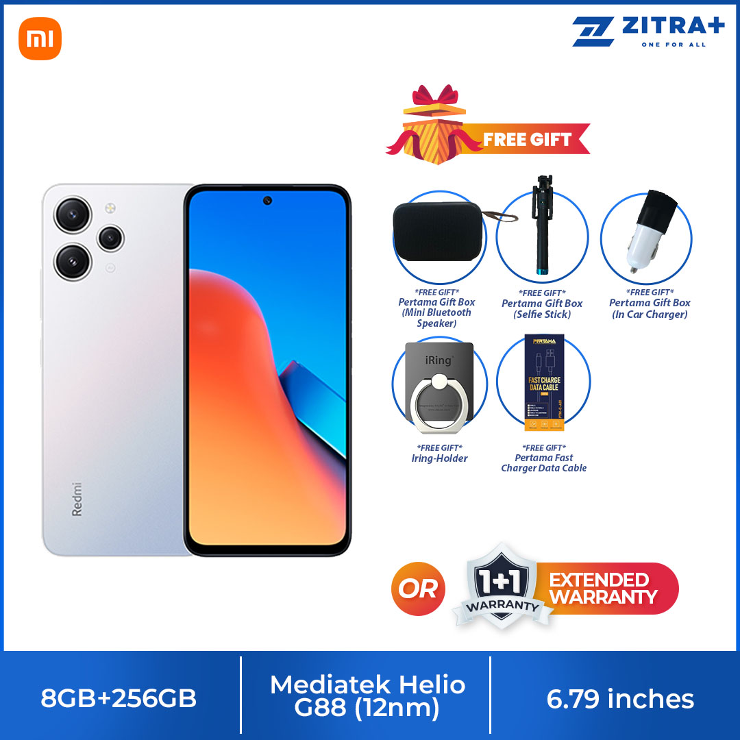 Xiaomi Redmi 12 | 8GB+256GB | IP53 Dust and Splash Resistant | 90Hz 6.79” FHD+ Display | MediaTek Helio G88 | Smartphone with 1 Year Warranty