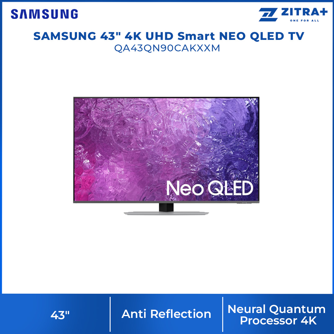 SAMSUNG 43" 4K UHD Smart NEO QLED TV QA43QN90CAKXXM | Anti Reflection | Dolby Atmos | Smart Hub | SmartThings | HDR | HDMI | Smart TV with 2 Year Warranty