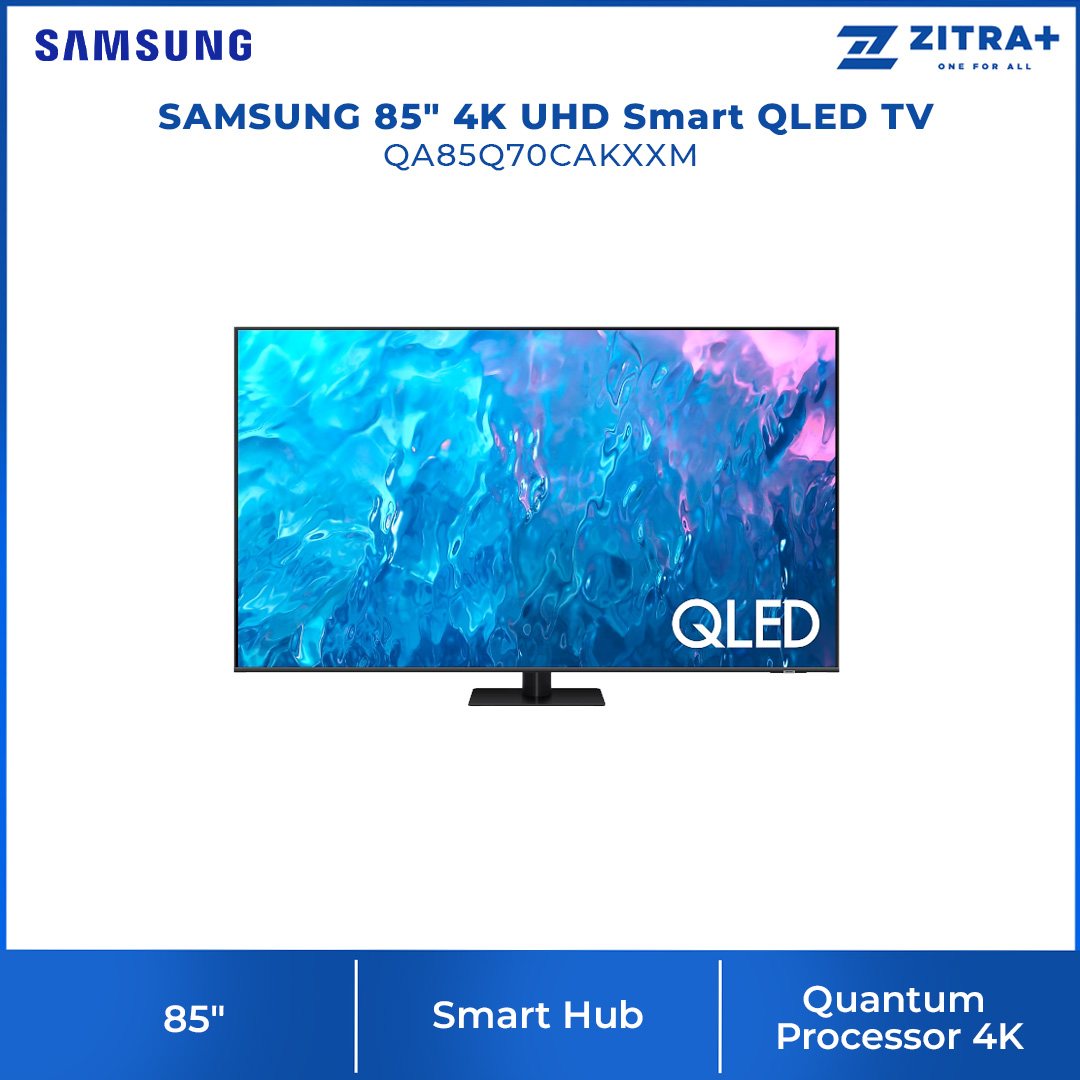 SAMSUNG 85" 4K UHD Smart QLED TV QA85Q70CAKXXM | Tizen™ Smart TV | Web Browser | Smart Hub | SmartThings | HDR | HDMI | Smart TV with 2 Year Warranty