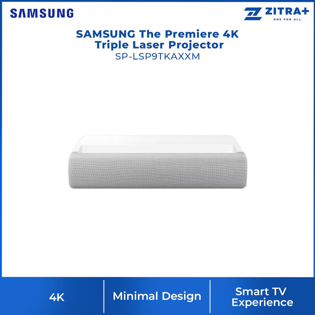 SAMSUNG The Premiere 4K Triple Laser Projector SP-LSP9TKAXXM | Triple Laser Technology | Premium Sound | Ultra Short Throw | Smart TV Experience | Projector with 2 Year Warranty