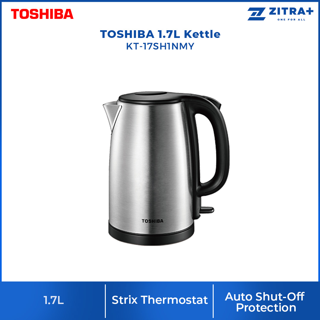 TOSHIBA 1.7L Kettle KT-17SH1NMY | Stainless Steel | Auto Shut-Off Protection | Kettle with 1 Year Warranty