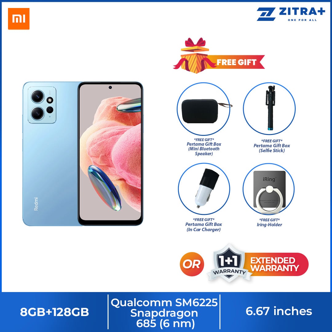 Xiaomi Redmi Note 12 8GB+256GB | 120Hz AMOLED Display | 5000mAh Battery | 33W Fast Charging | Reading Mode | IR Blaster | Smartphone with 1 Year Warranty