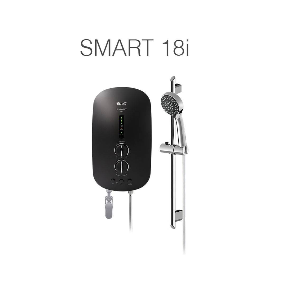 ALPHA 55W DC Pump Water Heater  SMART 18i | Energy Saving Mode | Slash Proof | Safety Auto-Cut Off | Silent Mode | Cooper Heater | Anti-Leak Tank |  Water Heater with 1 Year Warranty