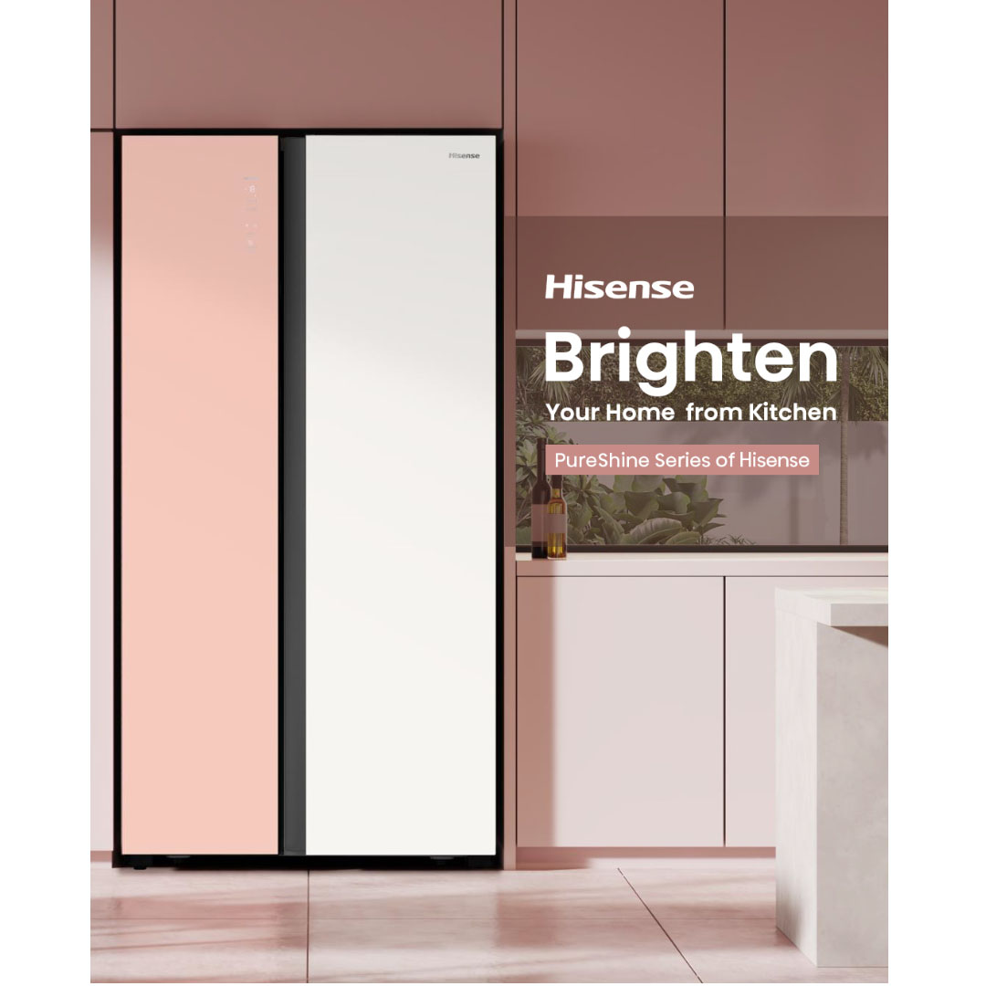 HISENSE 620L Side by Side Inverter Refrigerator RS688N4AW-PU | Deodorizing Filter | Electronic Touch Control | Led Lighting | Refrigerator with 3 Years Warranty