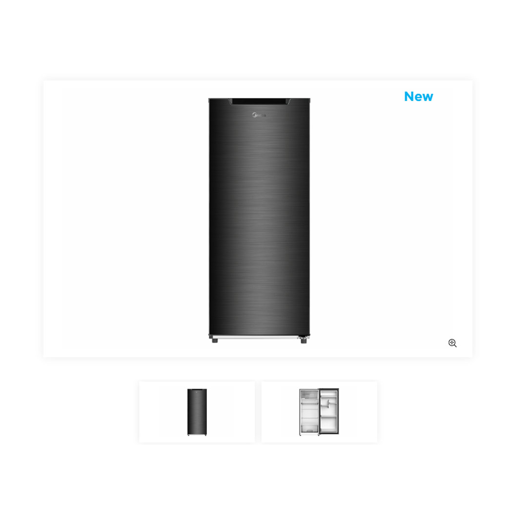 Midea 196L Single Door Refrigerator MDRD268FGD28-MY | Larger Storage Compartment | Easy to Defrost without Oddor | Plastic Tray | Handle Cap | Temperature Control Position | Handle Cap | Freezer Compartment | Refrigerator with 1 Year Warranty