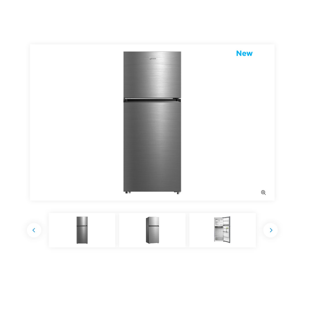 Midea 490L 2 Doors Inverter Top Mount Refrigerator MDRT580MTB46-MY | Inverter Quattro | Active-C Fresh | Big Cooling Zone | Big Ice Tray | Smart Sensor | Electronic Control | Highlight LED | Refrigerators with 1 Year Warranty